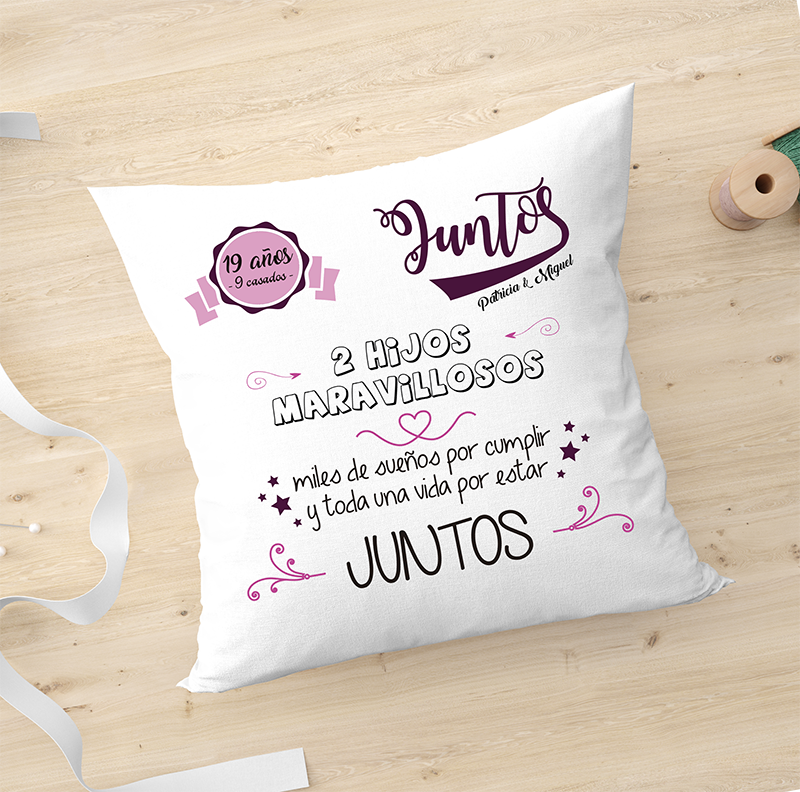 Cojín Aniversario Juntos