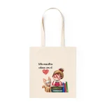 Bolsa Totebag maestra educa con el corazón