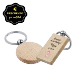 Llavero madera PELTON personalizado