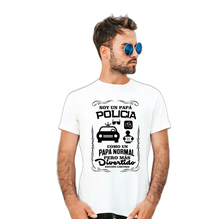 Camiseta personalizada Papa policia
