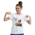 Camiseta maestra educa con el corazón