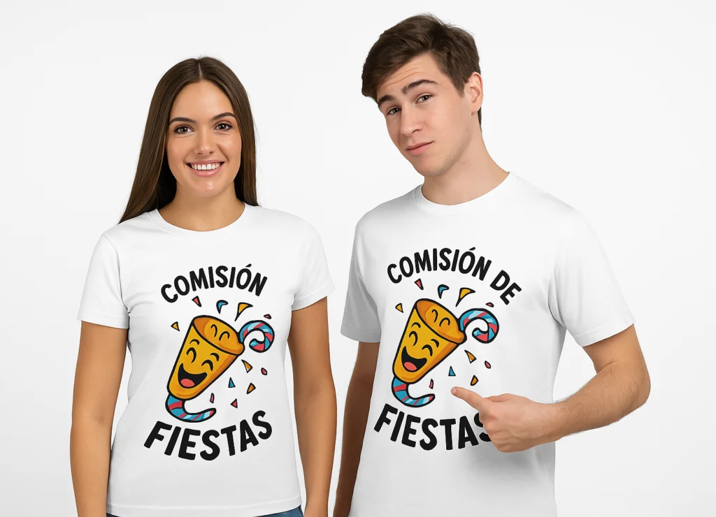 camisetas personalizadas para comisiones de fiestas