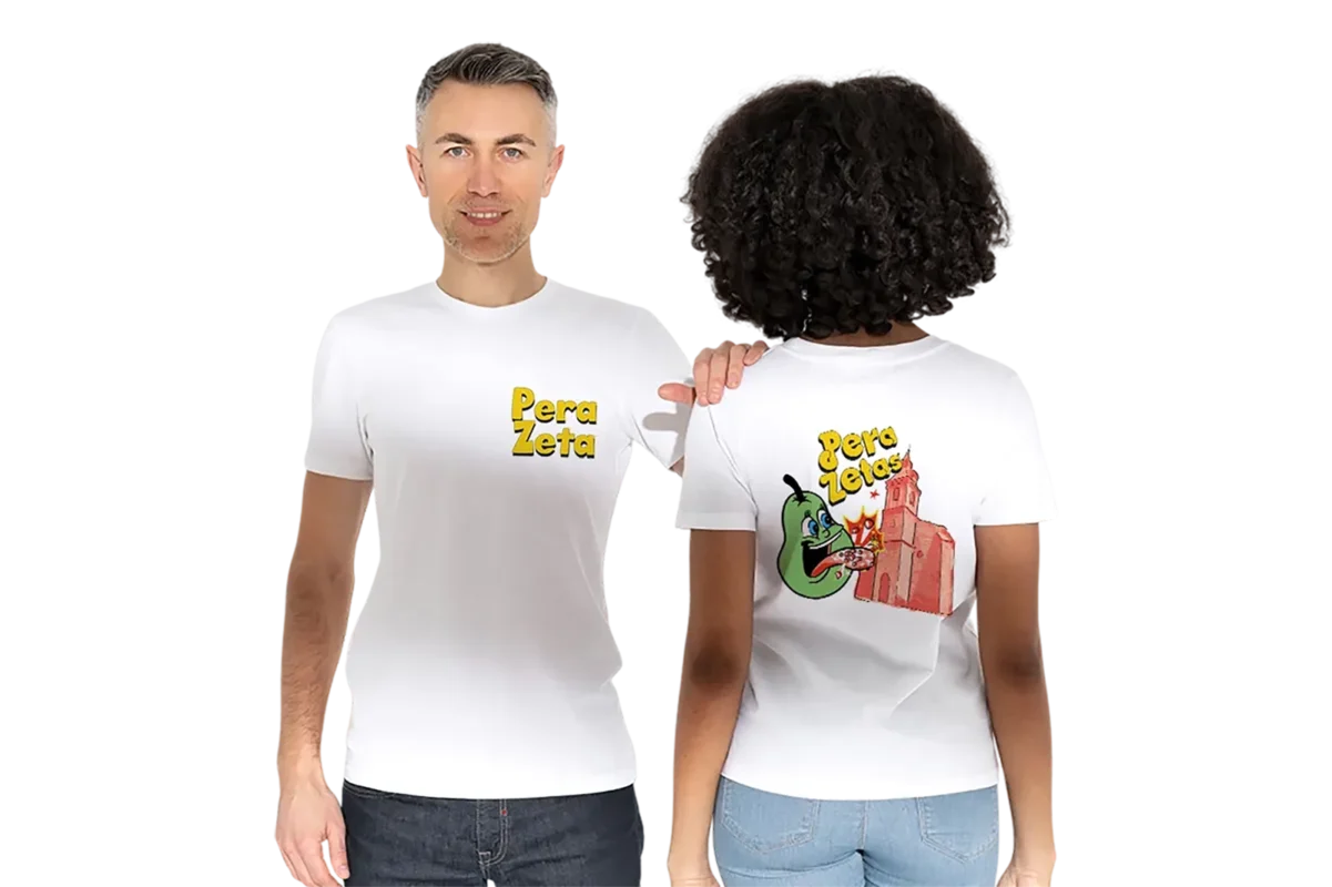 grupo de peña con camisetas personalizadas en fiestas patronales